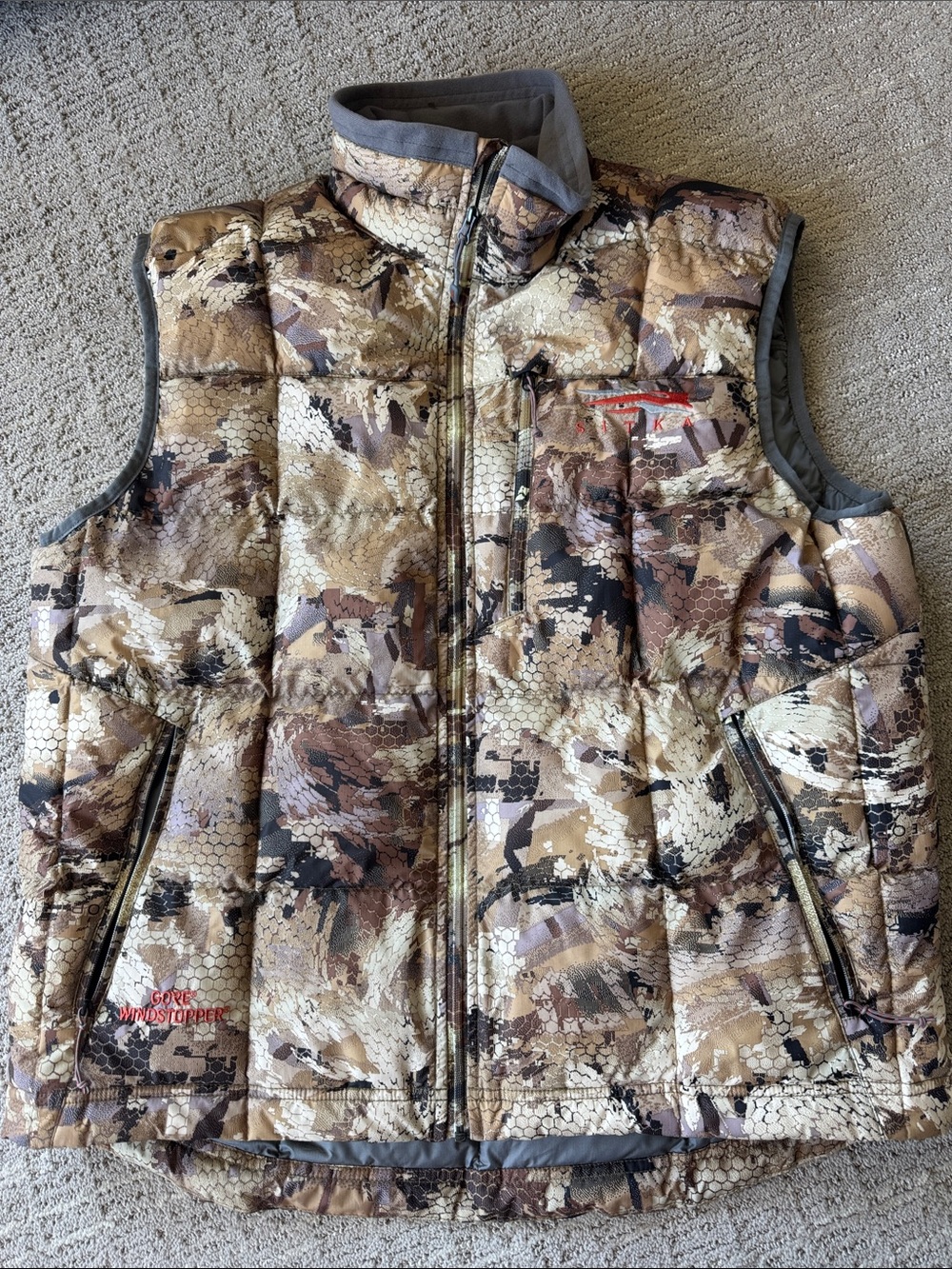 Men's Camo Quilted Vest - Brown Multi